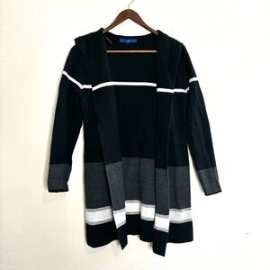 APT.9 Black Striped Cardigan
